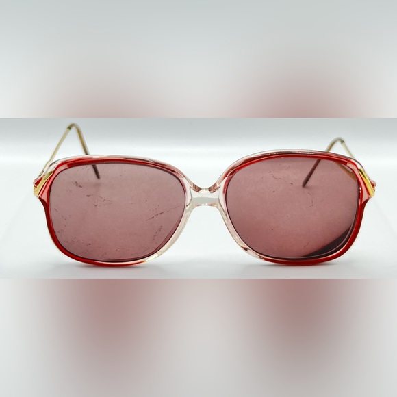 Vintage Clearvision Pink Translucent Oval Butterfly Sunglasses Frames Only - Picture 3 of 8